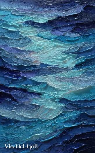 Abstract Ocean Wave Wall Art