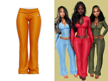 [Brior] Velour Track Pants - (Orange)
