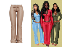 [Brior] Velour Track Pants - (Nude)