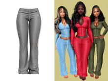 [Brior] Velour Track Pants - (Grey)