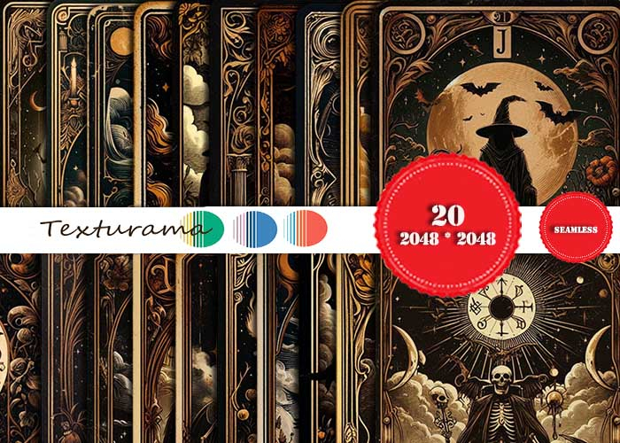 TEXTURE HALLOWEEN TAROT CARD (add)