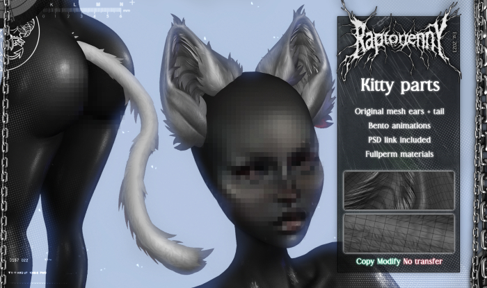 [RaptorJenny] Kitty parts + PSD