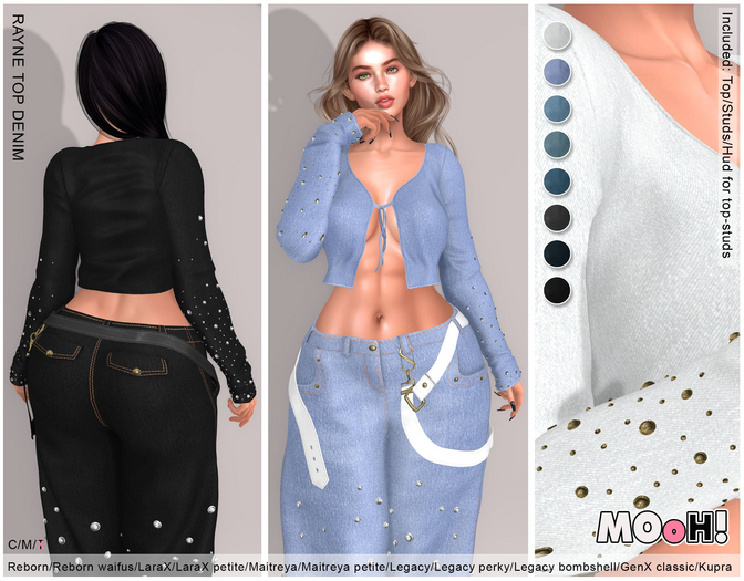 MOoH! Rayne top denim (Add)