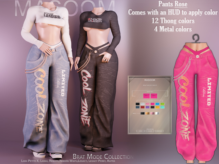 [[ Masoom ]] Brat Mode Pants - Rose