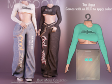 [[ Masoom ]] Brat Mode Top - Aqua