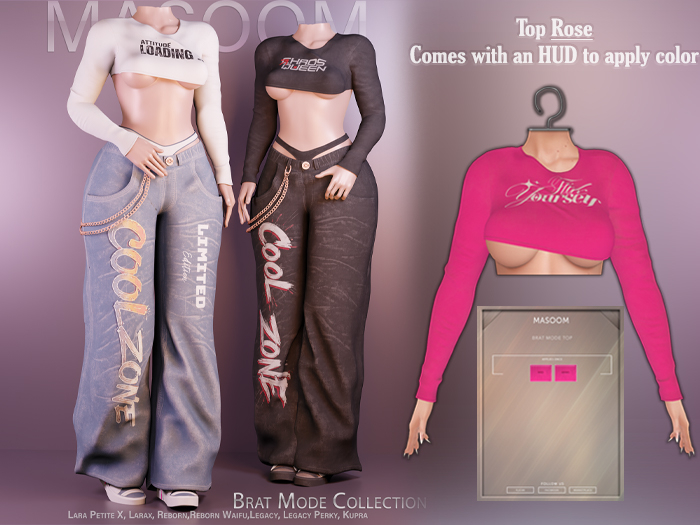 [[ Masoom ]] Brat Mode Top - Rose