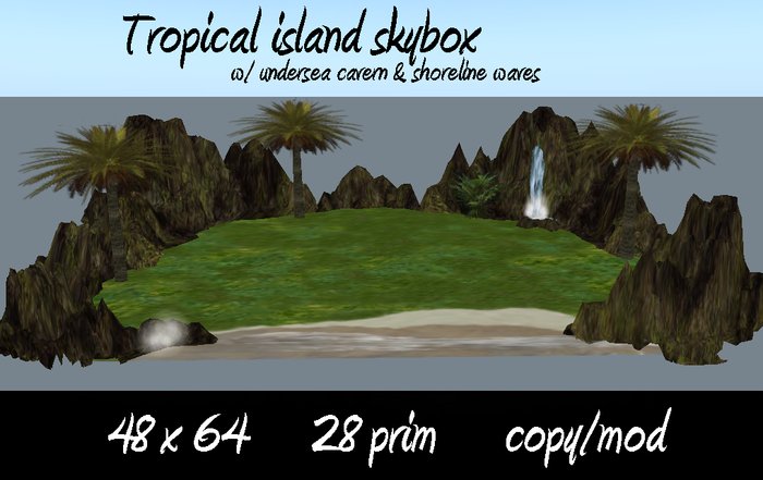 48x64 Tropical island skybox