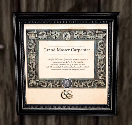 Diploma [G&S] Grand Master Carpenter