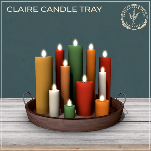 *Claire* Candle Tray Autumn B - Dreamscapes Decor