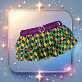 Mardi Gras Belted Skirt Maitreya