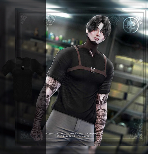 [EL]Shirt Harness Black-Black