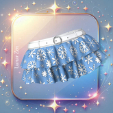 Snowflakes Belted Skirt Reborn