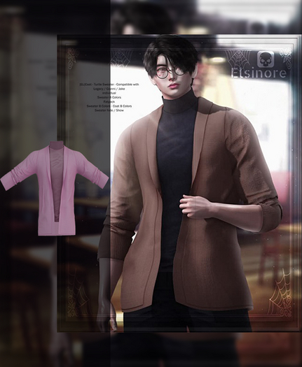 [EL]Coat - Turtle Sweater Pink