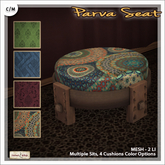 [V/W] Parva Seat - Oriental Seat, 4 Fabric Colors, Multiple sits - Mesh Furniture