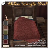 [V/W] Aldea Single Bed - Bed with Multiple Single Animations, On/Off Covers & 5 Lower Blanket Colors - Mesh Furniture