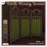 [V/W] Emile Privacy Screen - 5 Canvas Color Options - Mesh Furniture