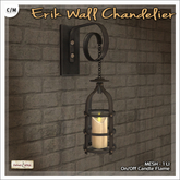 [V/W] Erik Wall Chandelier - 1 LI Medieval / Renaissance Lighting 