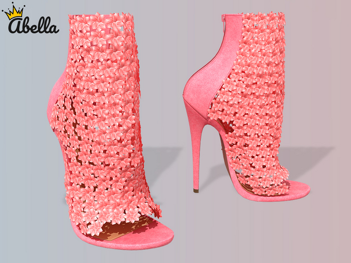 Full Perm Women's Flower Heels