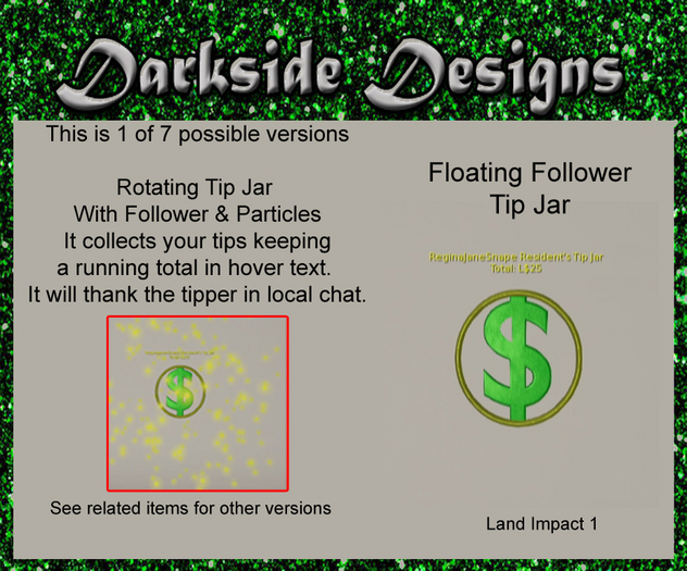 $ (Dollar) Tip Jars Fat Pack