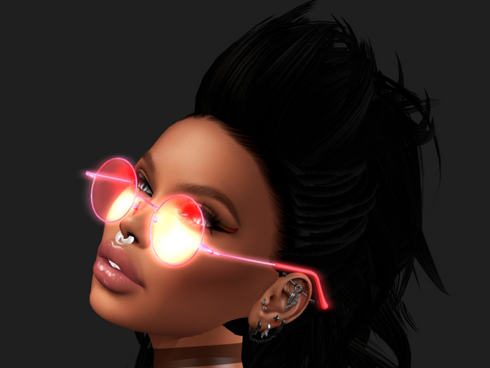 Glasses Crazy Neon trending product Female Red