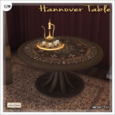 [V/W] Hannover Table - Medieval Fantasy / Renaissance Round table with inlaid top