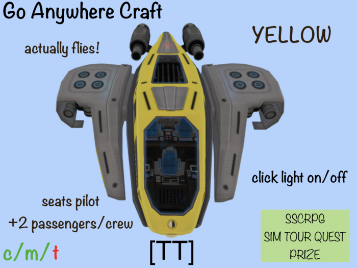 [TT] SSCRPG Silent Go Anywhere Craft - YELLOW