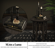 Moss & Luna- Nocturna Table & Book Stack Set (add)