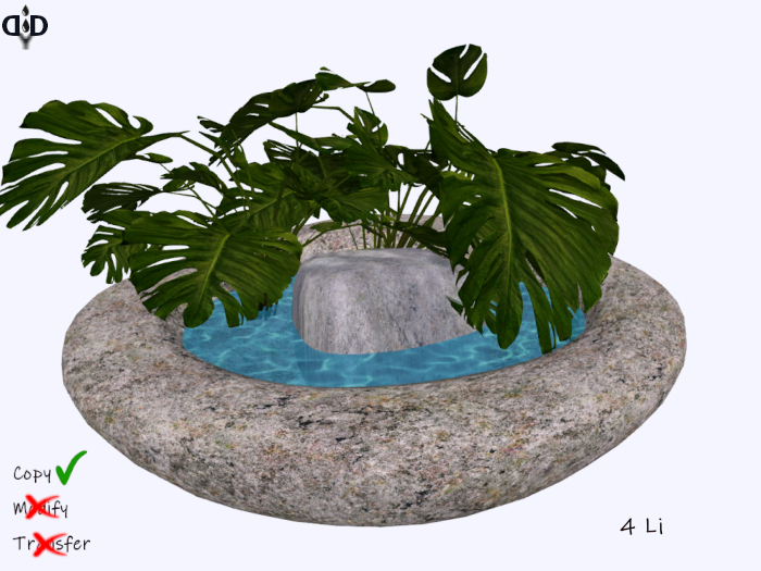 Garden:. Philodendron Stone Pond