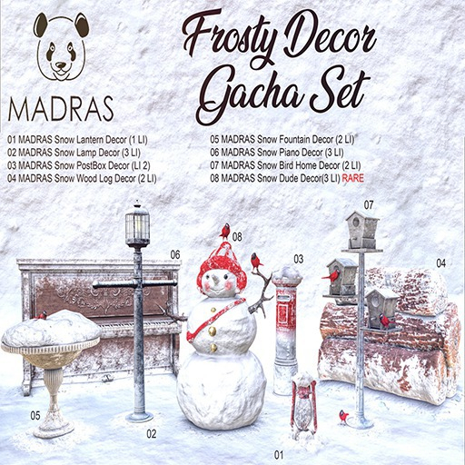 08 MADRAS Snow Dude Decor(3 LI) RARE