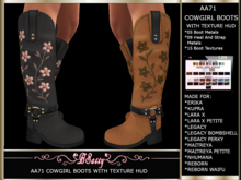 *BSASSY* AA71 COWGRIL BOOTS WITH HUD