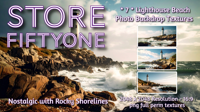 * 7 * Lighthouse Beach Photo Studio Backdrop Textures - 2K! - Store FiftyOne :)  