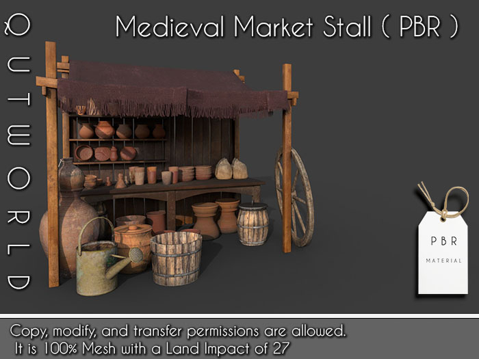 .::QUTWORLDT Medieval Market Stall_PBR::.FP 