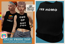 Never Sleep // Ollie Top // Pride // Homo