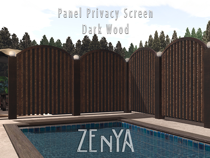 ZENYA - Panel Privacy screen - Dark Wood