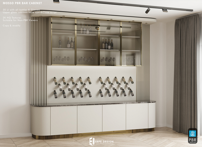 Mosso Bar Cabinet 30 LI  PBR  [Erfe Design]*
