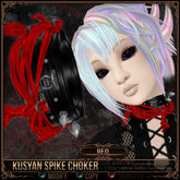 =^.^= Curious Kitties - Kusyan Spike Choker - Red 
