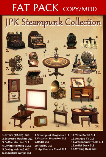 **JPK Steampunk Collection FAT PACK