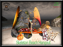 HALLOWEEN SKELETON BEACH HANGOUT
