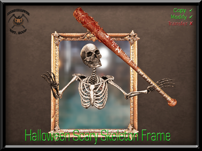 HALLOWEEN SCARY SKELETON FRAME