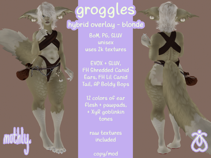 mothly. groggle hybrid overlay - blonde