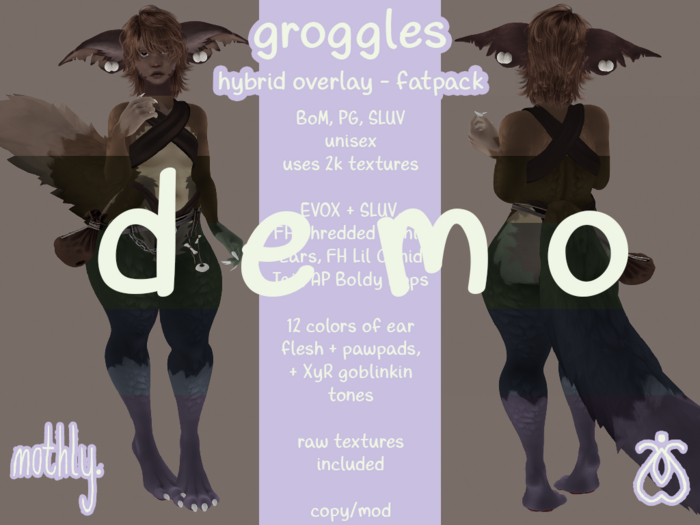 mothly. DEMO. groggle hybrid overlay