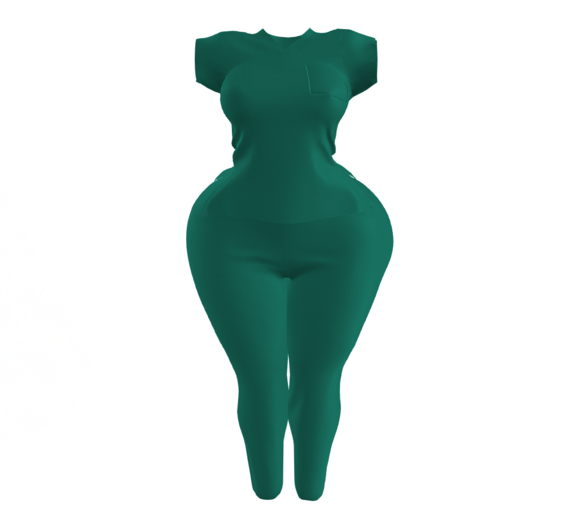 SH. HUNTER GREEN SCRUB SET