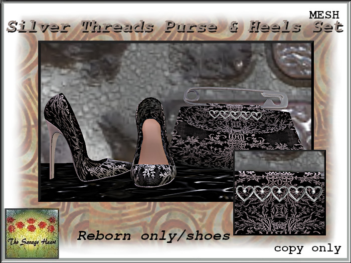 TSH Silver Threads Purse & Heels Reborn