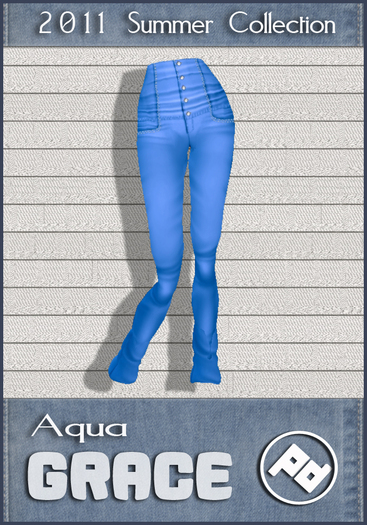 ::Poised:: GRACE Aqua - High Waisted Skinny pants