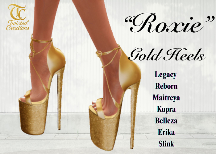 TC - Roxie Gold Platform High Heels