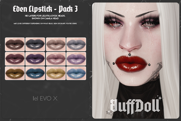[BuffDoll] - Eden Lipstick EVOX HD [PACK 3]