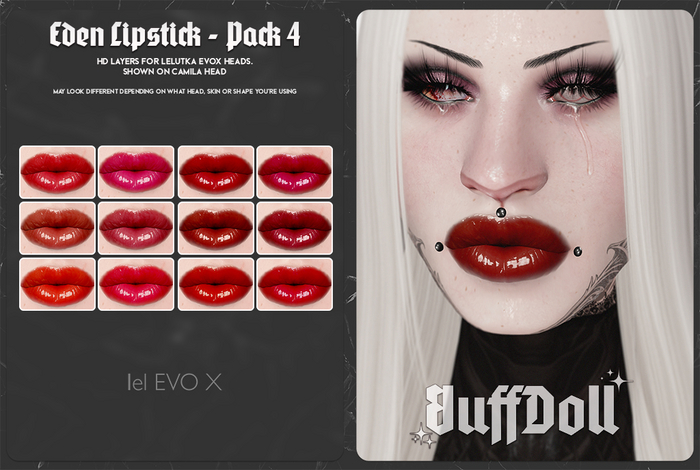 [BuffDoll] - Eden Lipstick EVOX HD [PACK 4]