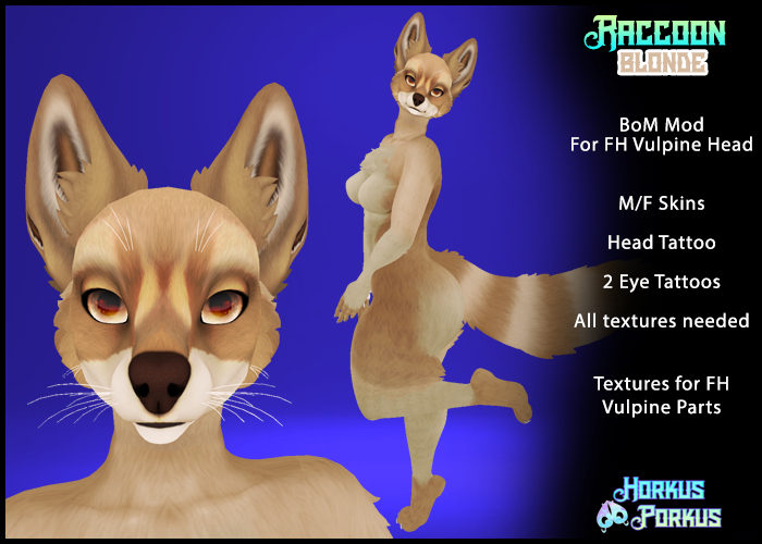[HkPk] Raccoon for FH Vulpine - Blonde