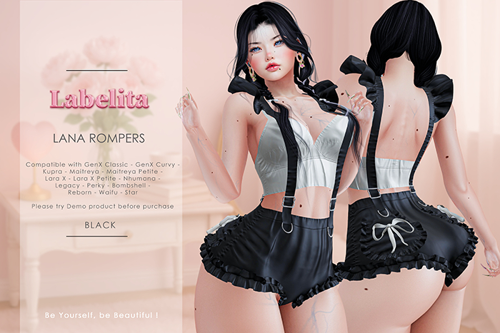 [LABELITA] Lana Rompers Black