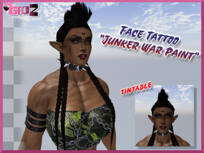 GeoZ - Face Tattoo "Junker War Paint" *GIFT*